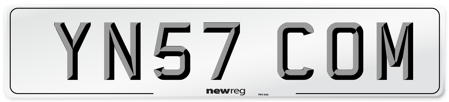 YN57 COM Number Plate from New Reg